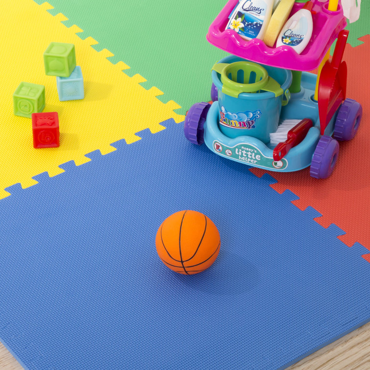 Stalwart 24 Inch EVA Foam Tiles 4 Pack 16 SQ FT Workout Mat or Baby Playmat Multicolor Reviews Wayfair Canada